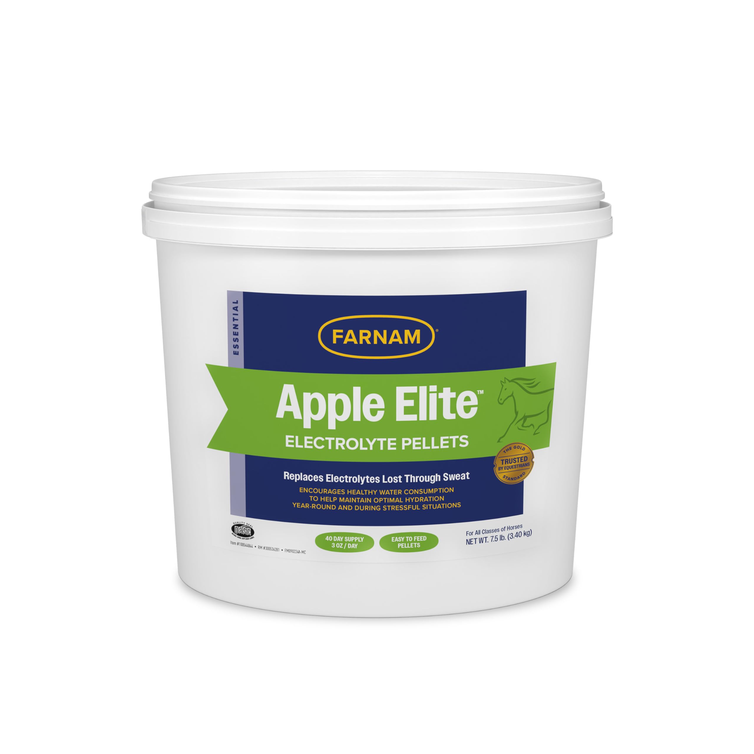 Farnam Apple Elite Electrolyte Pellets, Replaces Minerals Lost in Sweat During Exercise, Extreme Weather and Stressful Condition