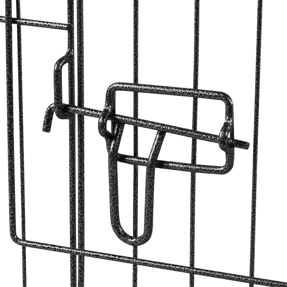 Yaheetech 24 Inch Black Metal Pet Playpen 16 Panel Foldable Playpen For Puppy - Outdoor & Indoor With Door - Metal Dog Exercise