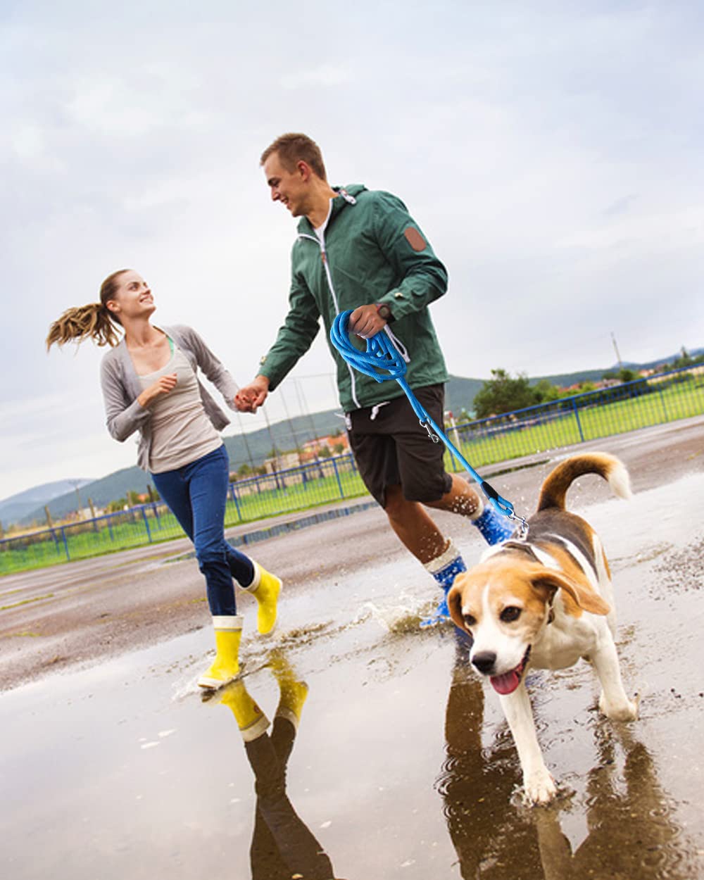 Dog Leash Long For Dog Training 10Ft/16Ft/30Ft/50Ft/100Ft, Reflective Threads Check Cord Dog Leash, Heavy Duty Dog Lead For Larg