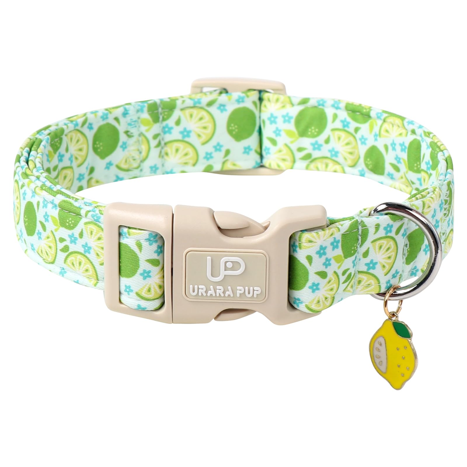Up Urara Pup Summer Dog Collar-Refreshing Lime Pet Collars-Adjustable, Comfortable & Durable Puppy Collars For Small, Medium, La