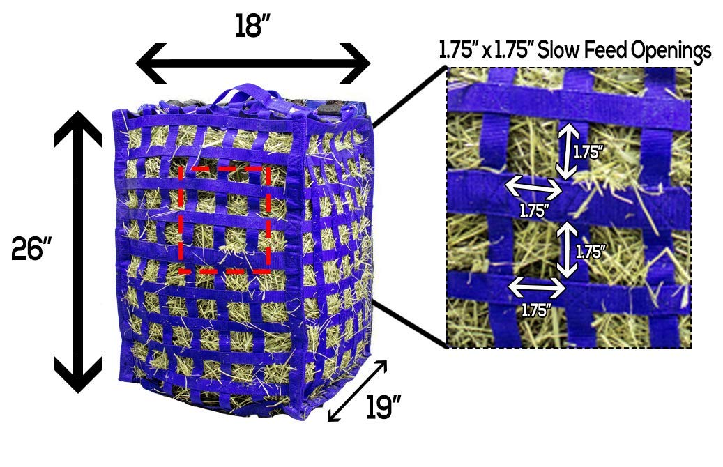 Derby Originals Natural Grazer Slow Feeder Horse Hay Bag With Super Tough Bottom And 1 Year Warranty