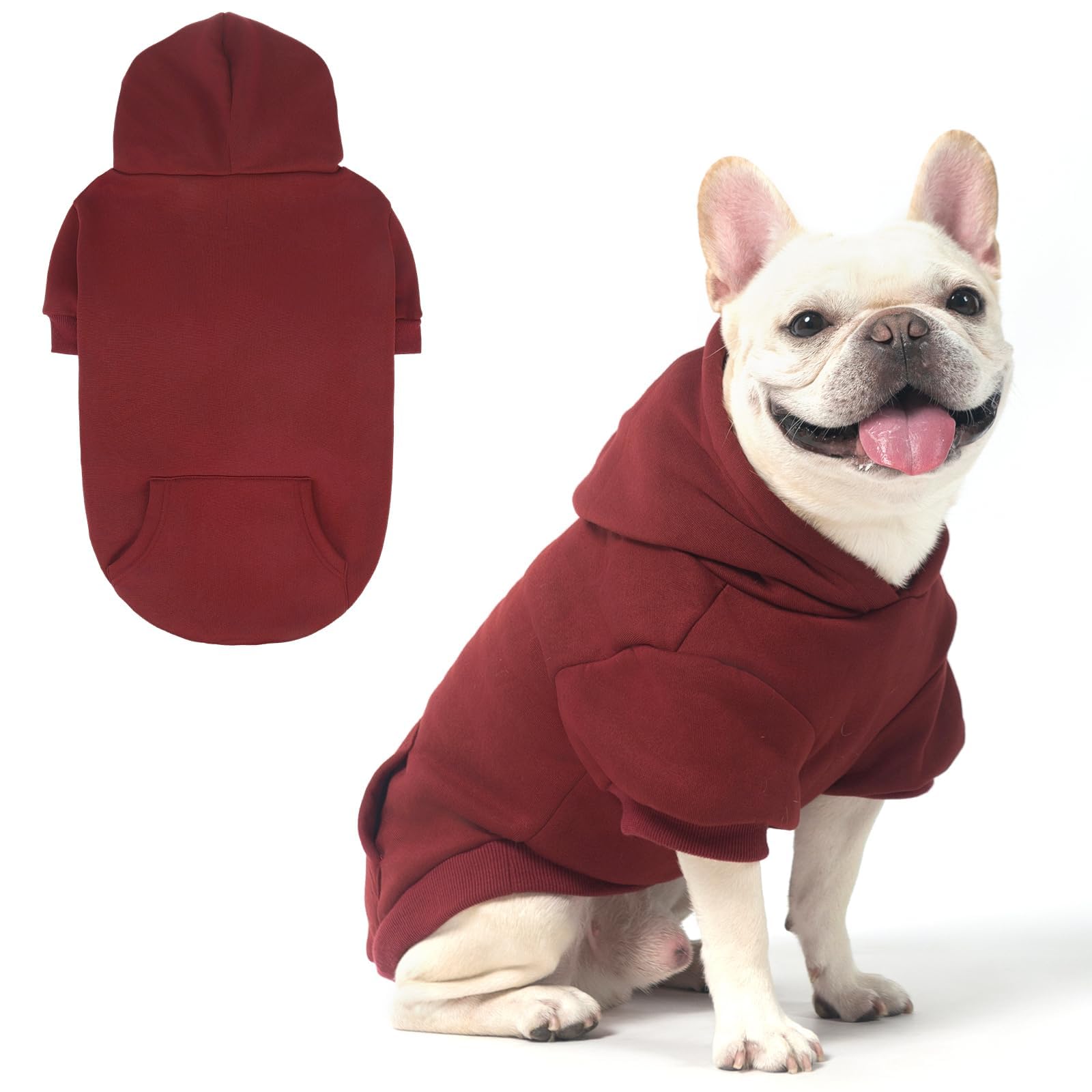 Kooltail Soft And Warm Dog Hoodie Sweater With Leash Hole And Pocket, Winter Coat For Small To Large Dogs, Cat, Puppy, Boys, Gir