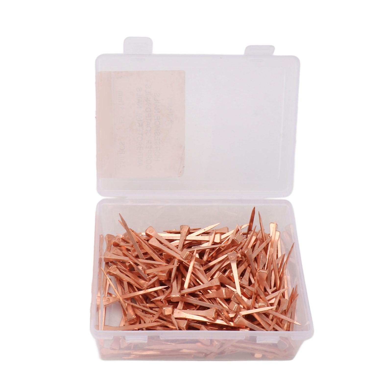 Jauarta 250Pcs Horseshoe Nails Copper Plated Rustproof Equestrian Riding Equipment Pet Supplies (51Mm E5)