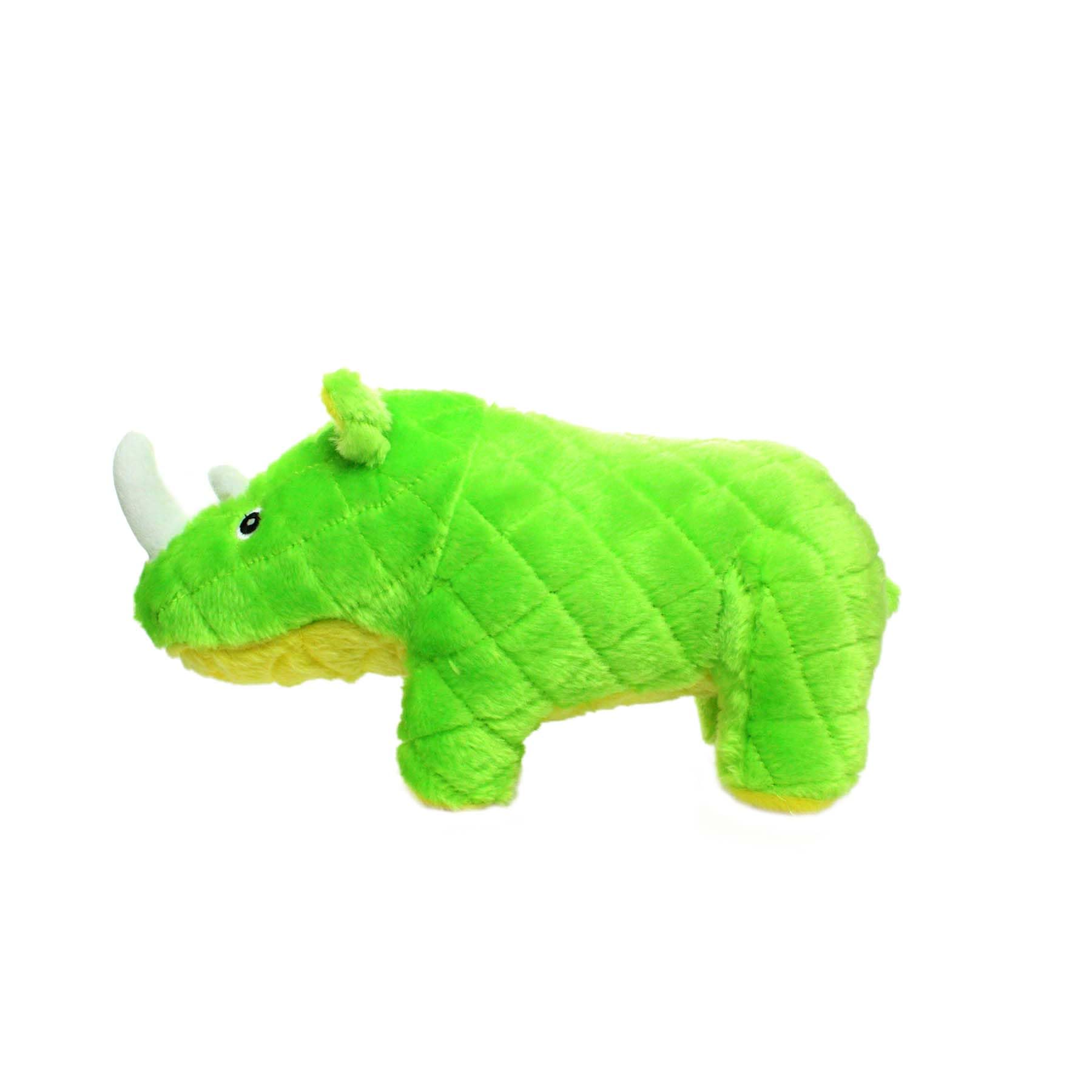 MIGHTY- Safari Rhino - Squeaker-Multiple Layers. Made Durable, Strong & Tough. Interactive Play Dog Toy (Tug, Toss & Fetch). Mac