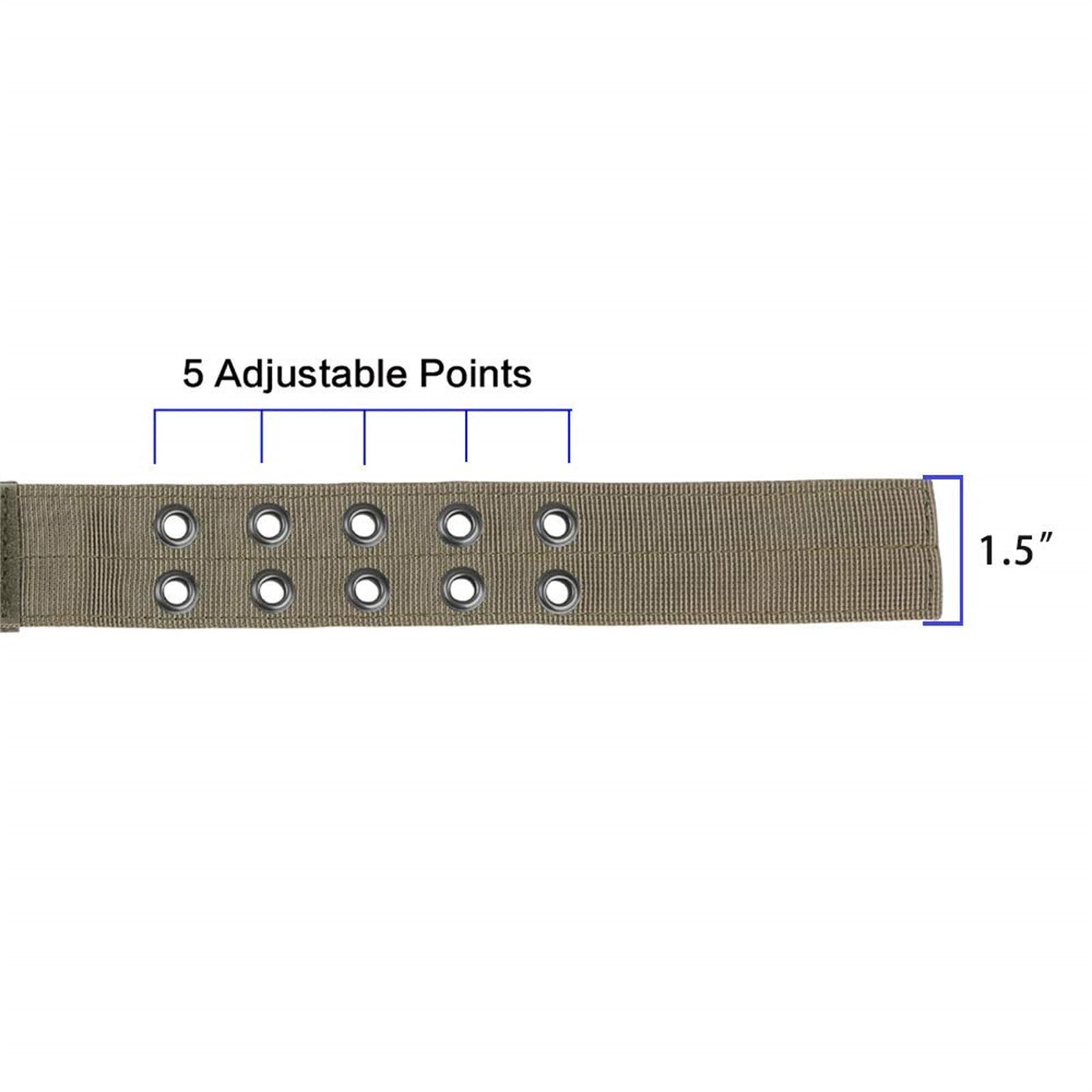 Excellent Elite Spanker 1.5' Width Military Dog Collar Adjustable Metal D Ring & Buckle Working Dog Collar For Medium Large Dogs(Ranger Green-Xl)