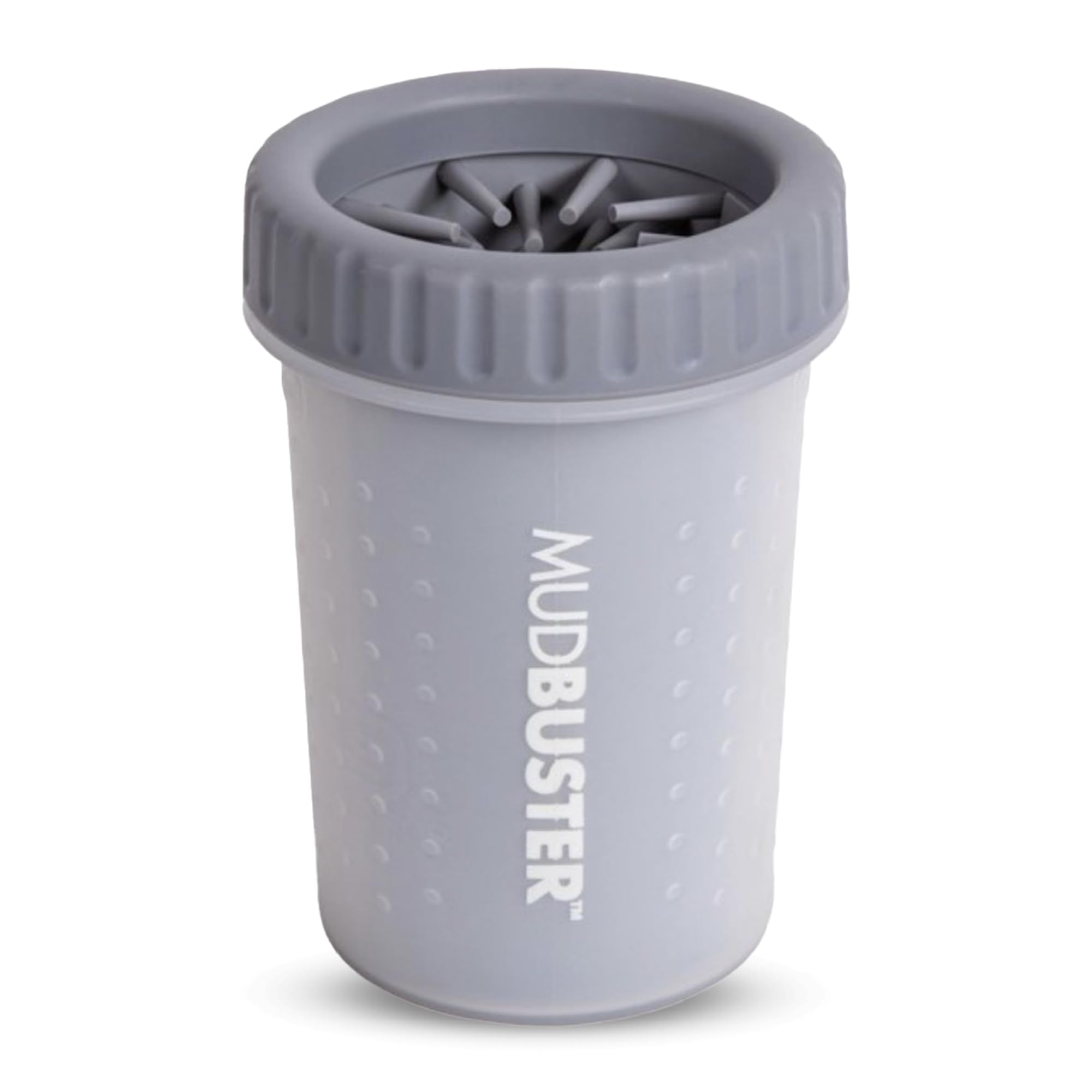 Dexas Mudbuster Portable Dog Paw Washer/Paw Cleaner, Medium, Light Gray