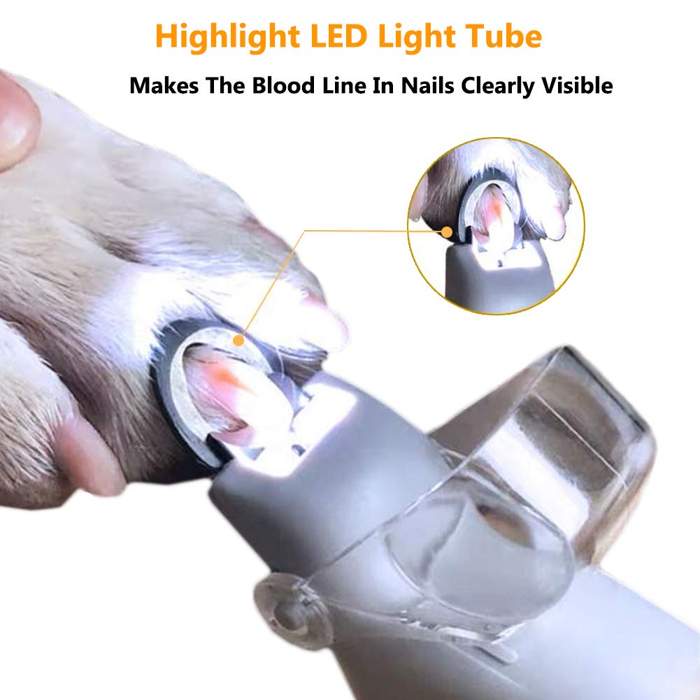Illuminated Pet Nail Clipper, 5X Magnification Pet Nail Scissor Safe With Led Light, Pet Grooming Nail Care Tool Great For Dogs Cats