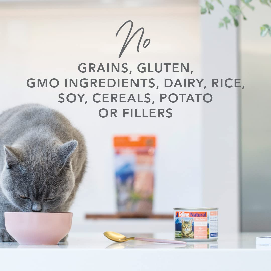 Feline Natural Pate Wet Food for Cats - Chicken & Venison Feast, Grain-Free, High Moisture, 6 Ounce (Pack of 12), New Zealand Ma