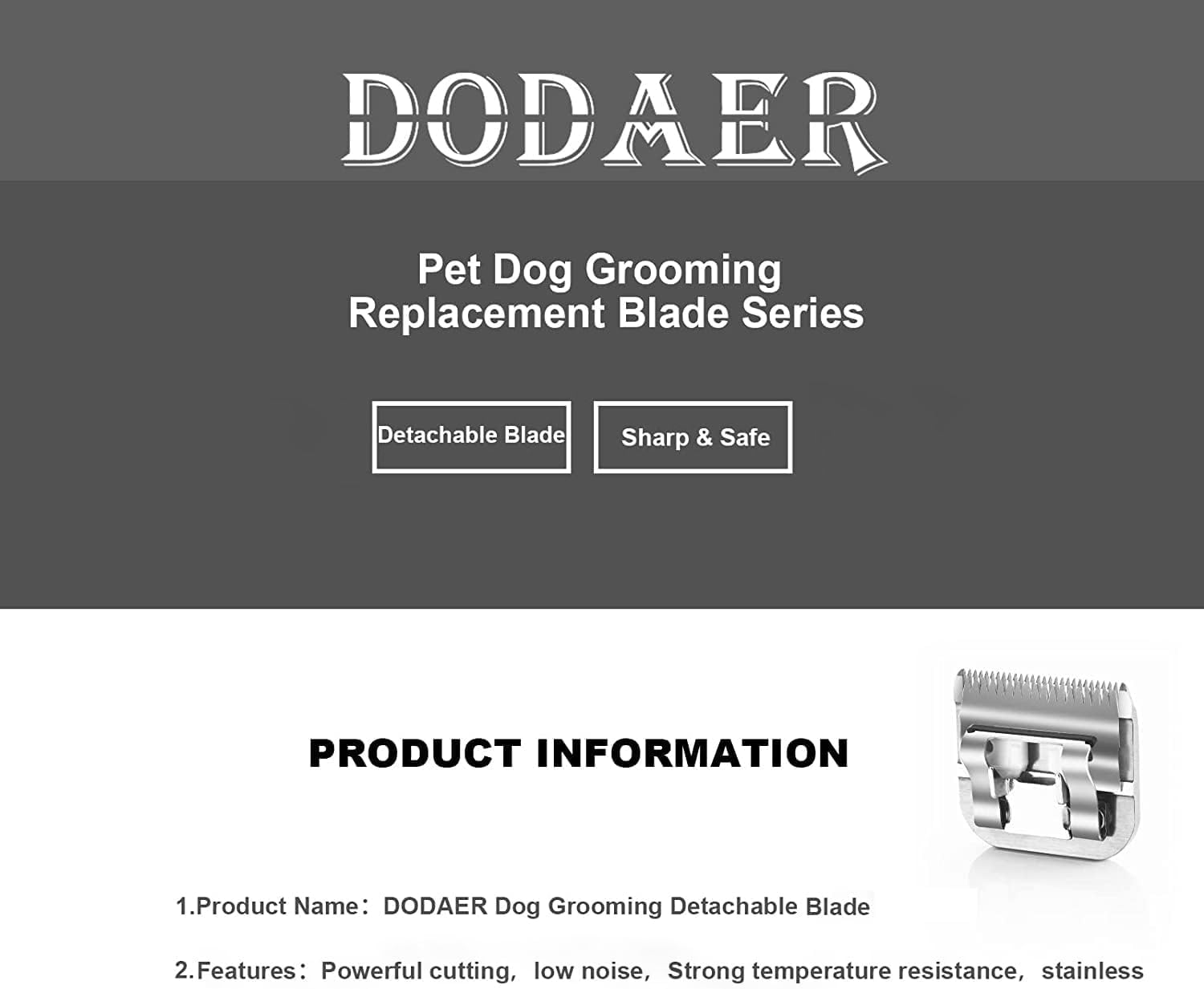 DODAER 13pcs Pet Dog Grooming Clipper Stainless Steel Blade Kit,Compatible with Andis/Oster A5,Wahl KM10 Series Clippers(size 40