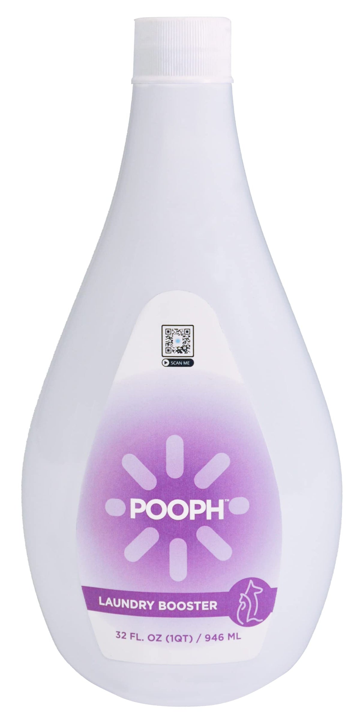 Pooph Laundry Additive, 32Oz Bottle (16 Loads) - Dismantles Odors On A Molecular Basis, Dogs, Cats, Freshener, Eliminator, Urine, Poop, Pee, Deodorizer, Natures, Puppy, Fresh, Clean, Furniture, Potty