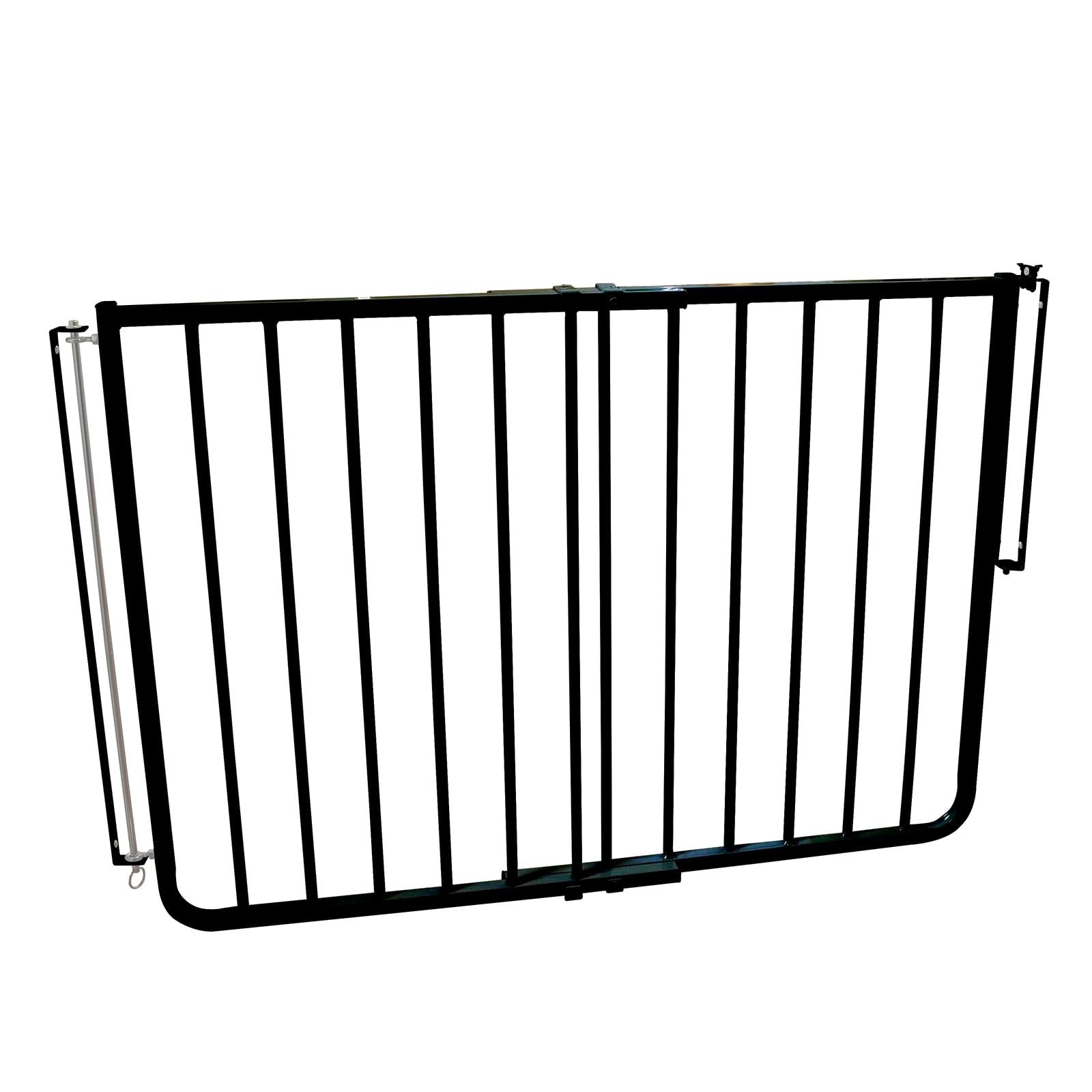 Cardinal Gates SS30 Stairway Special Baby Gate for Top of Stairs - Adjustable Indoor Dog Gate - Aluminum Metal Safety Gate for K