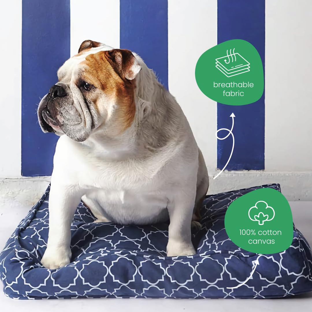 Molly Mutt Small Dog Bed Cover - Romeo & Juliet Print - Measures 22   X27   X5 - 100% Cotton - Durable - Breathable - Sustainabl