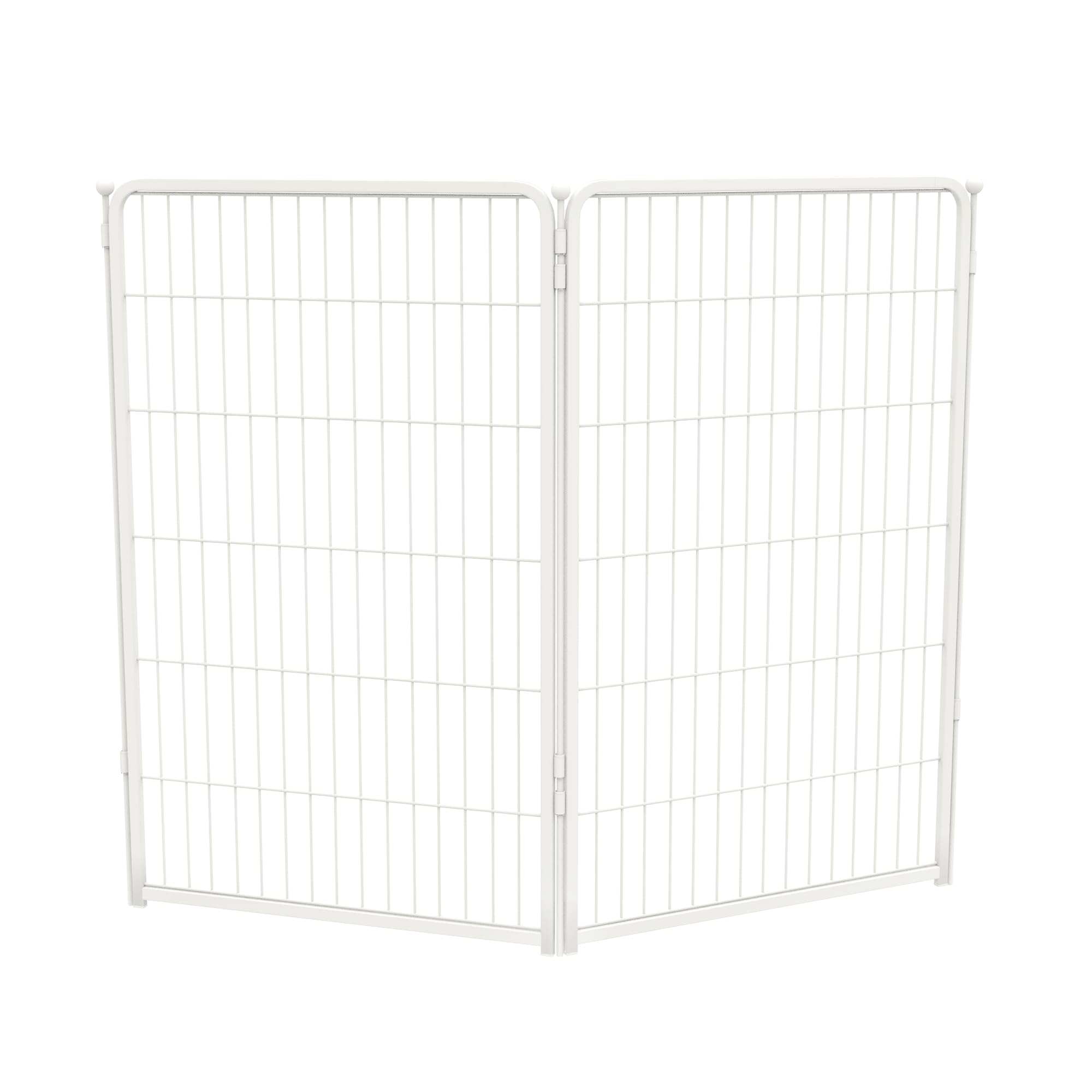 Fxw Homeplus Dog Playpen For Indoor Use - Stress-Free And Safe Play, Heavy Duty 45 Inch 2 Panels Dog Pen For Large Dogs, Whitepa
