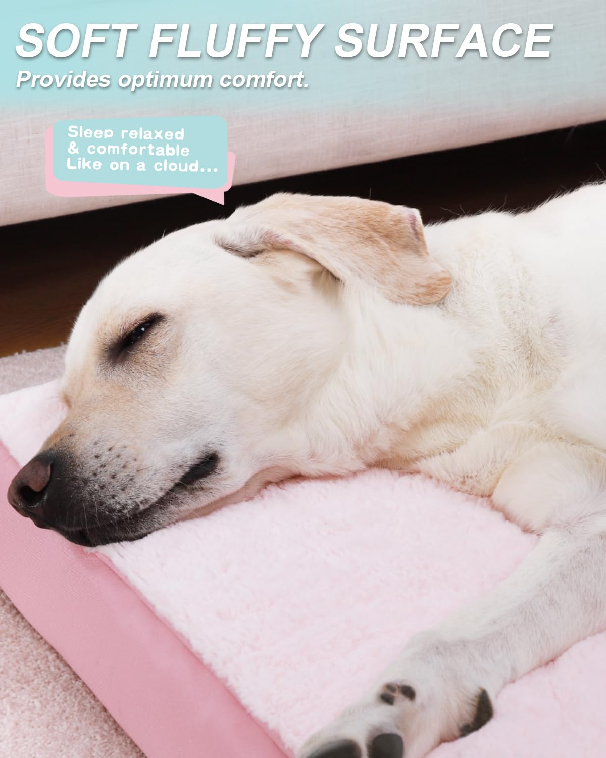 Ksiia Orthopedic Dog Bed - Waterproof & Washable With Removable Cover, Deluxe Plush Egg Crate Foam Design For Large Dogs, 35X22