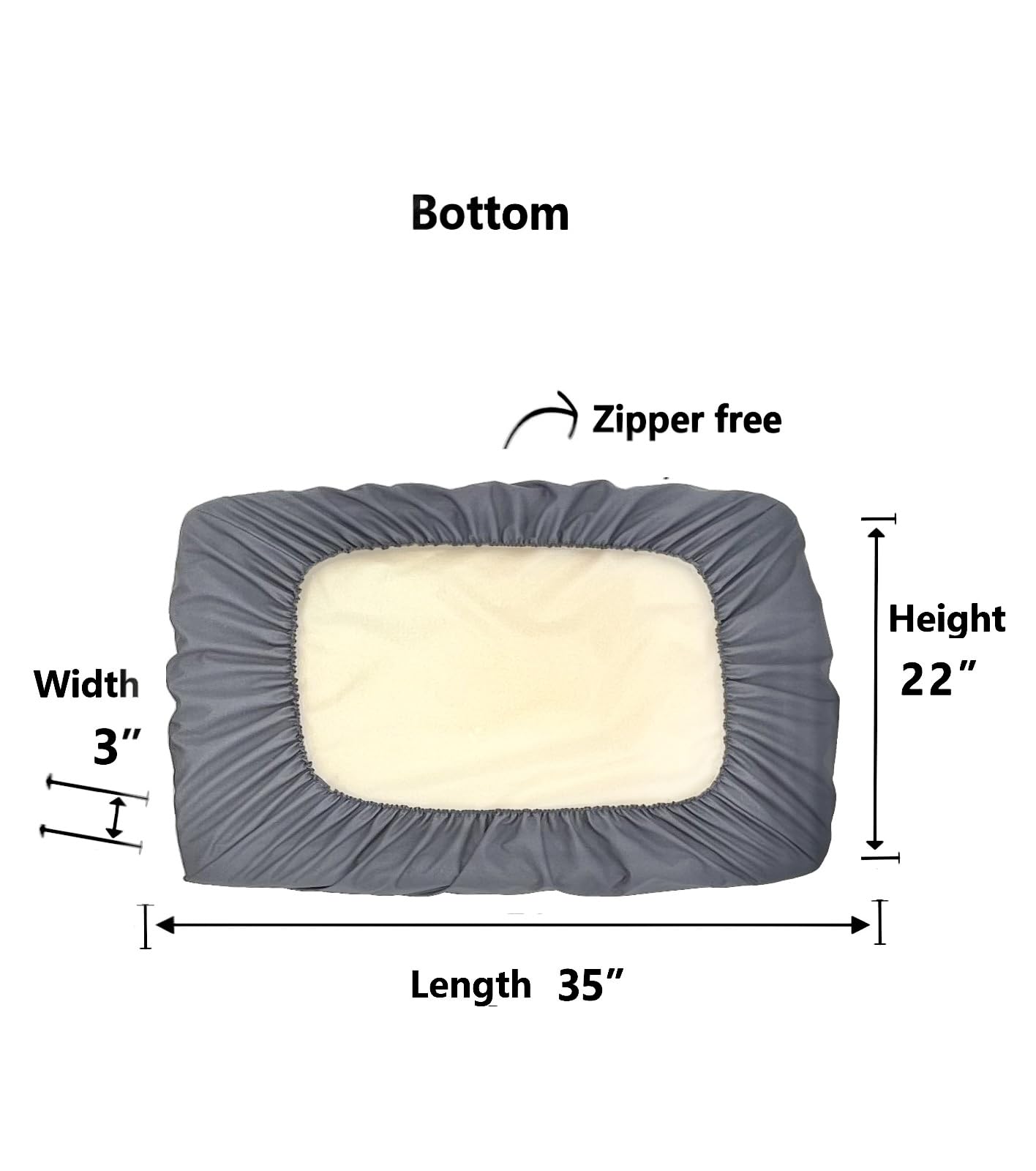 Eechicspace Waterproof Plastic Dog Bed Cover 35 X 22 Inch