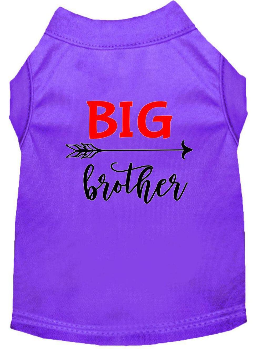 Pet Dog & Cat Shirt Screen Printed, "Big Brother" Purple 2XL (20-25 lbs.)