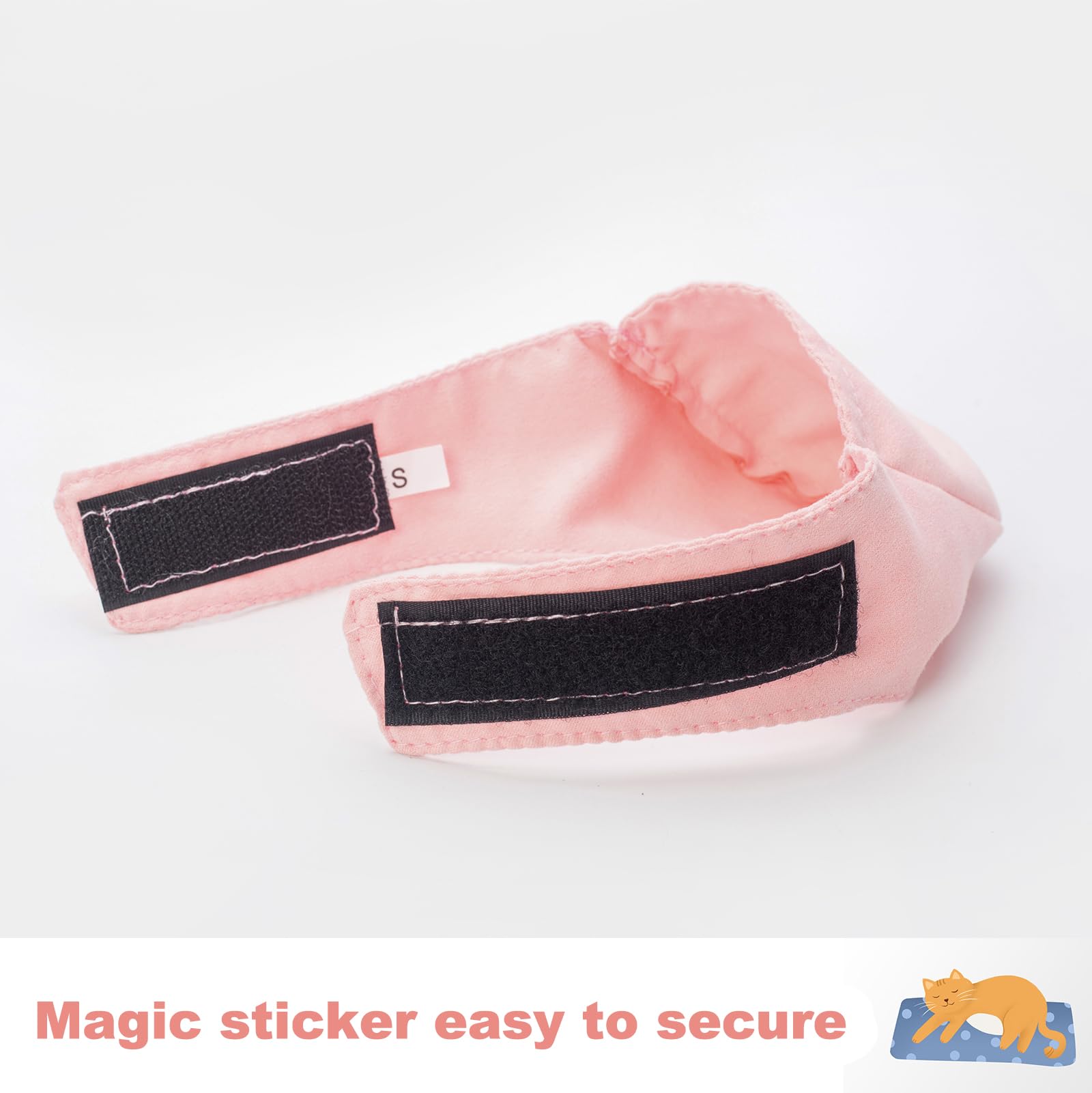 Wintchuk Cat Muzzle With Soft Flexible Fabric, Cat Muzzle For Grooming To Prevent Biting Chewing, Anti Scratch (M,Pink)