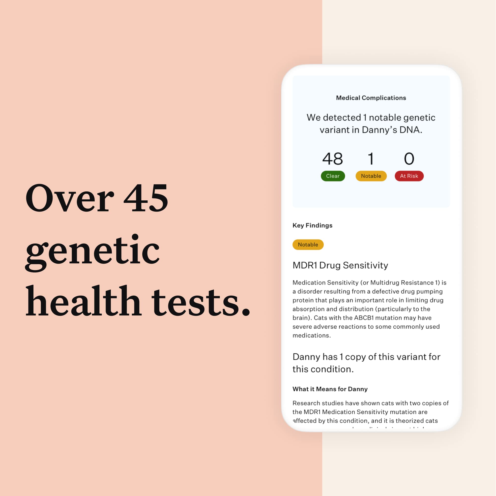 Wisdom Panel Complete: Comprehensive Cat DNA Test for 45 Health Genetic Health Conditions | 70+ Breeds and populations | 25+ Tra
