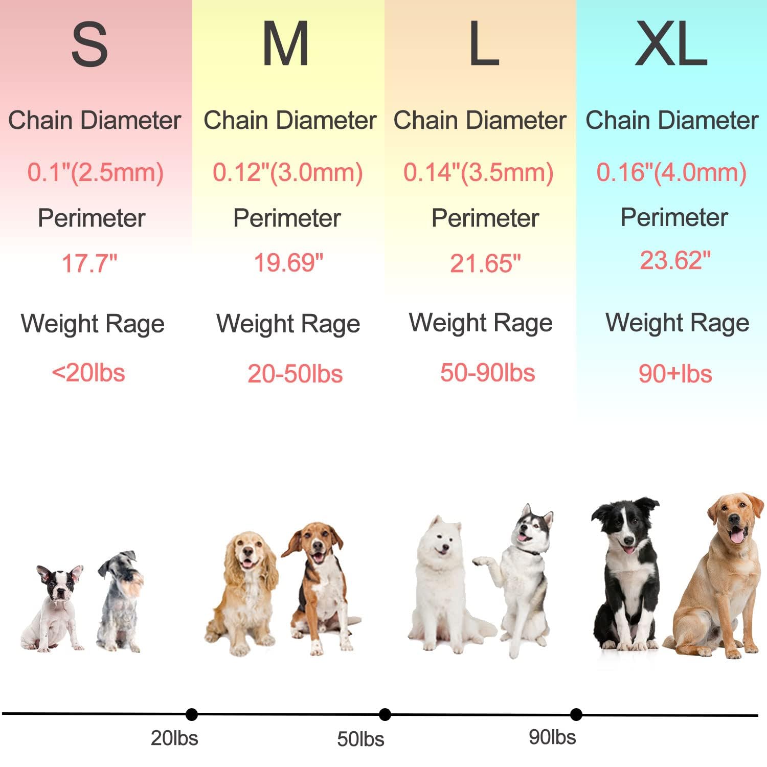 Darkyazi Durable Pinch Collar Stainless Steel Dog Adjustable Pet Training Collar For Medium Large Dogs (Small (2 Pack), Silver)