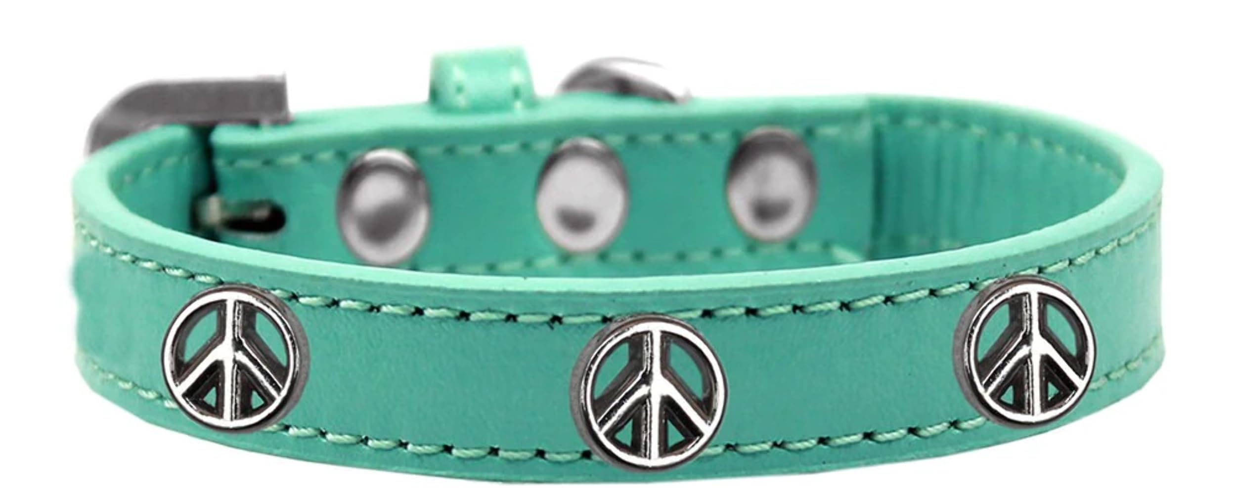 Dog, Puppy and Pet Widget Fashion Collar, Peace Sign Red 14