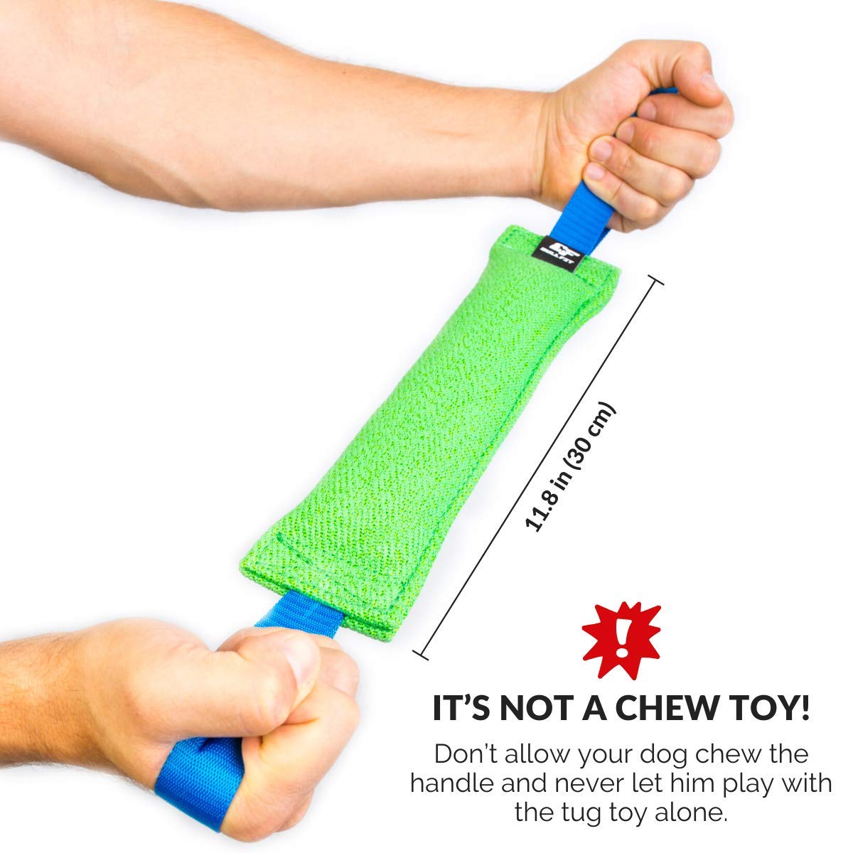 K9 Dog Bite Tug Toy With 2 Strong Handles - Made Of Durable & Tear-Resistant French Linen - Perfect For Tug Of War, Fetch & Puppy Training - Ideal For Medium To Large Dogs - Firmly Stitched Pull Toy