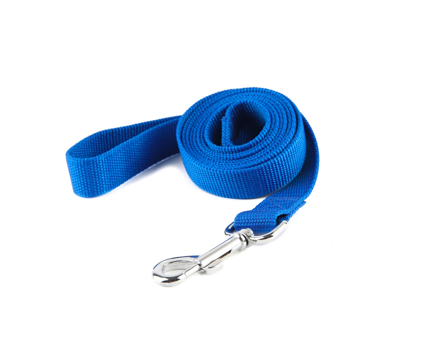 Nylon Dog Training Leash, Traction Rope, 4Ft /5 Foot /6 Feet Long, 5/8 Inch 3/4 Inch 1 Inch Wide, For Small And Medium Dogs (Blue, 1'' X 20 Ft)