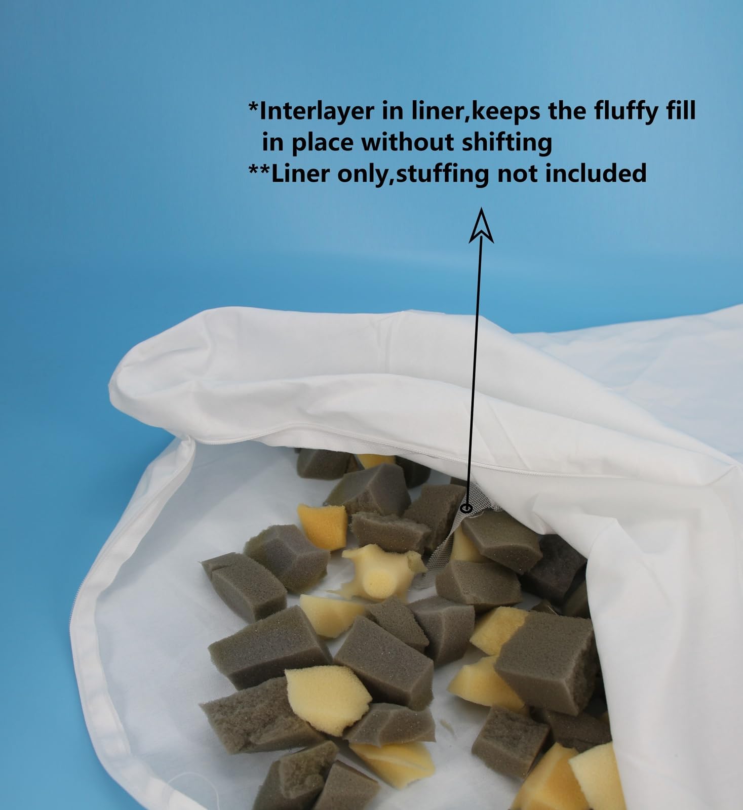 Dog Bed Stuffing Liner Replacement With Inter Layer Not Waterproof 36 X 24 Inch