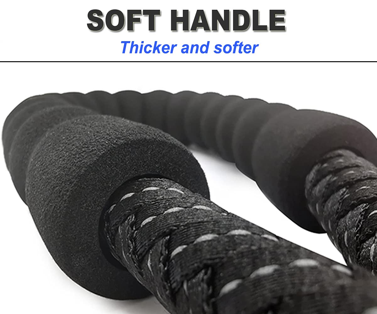 Mycicy 6Ft 10Ft Strong Dog Leash Black Rope Leash Highly Reflective Threads With Soft Padded Handle For Small Medium Large Dogs