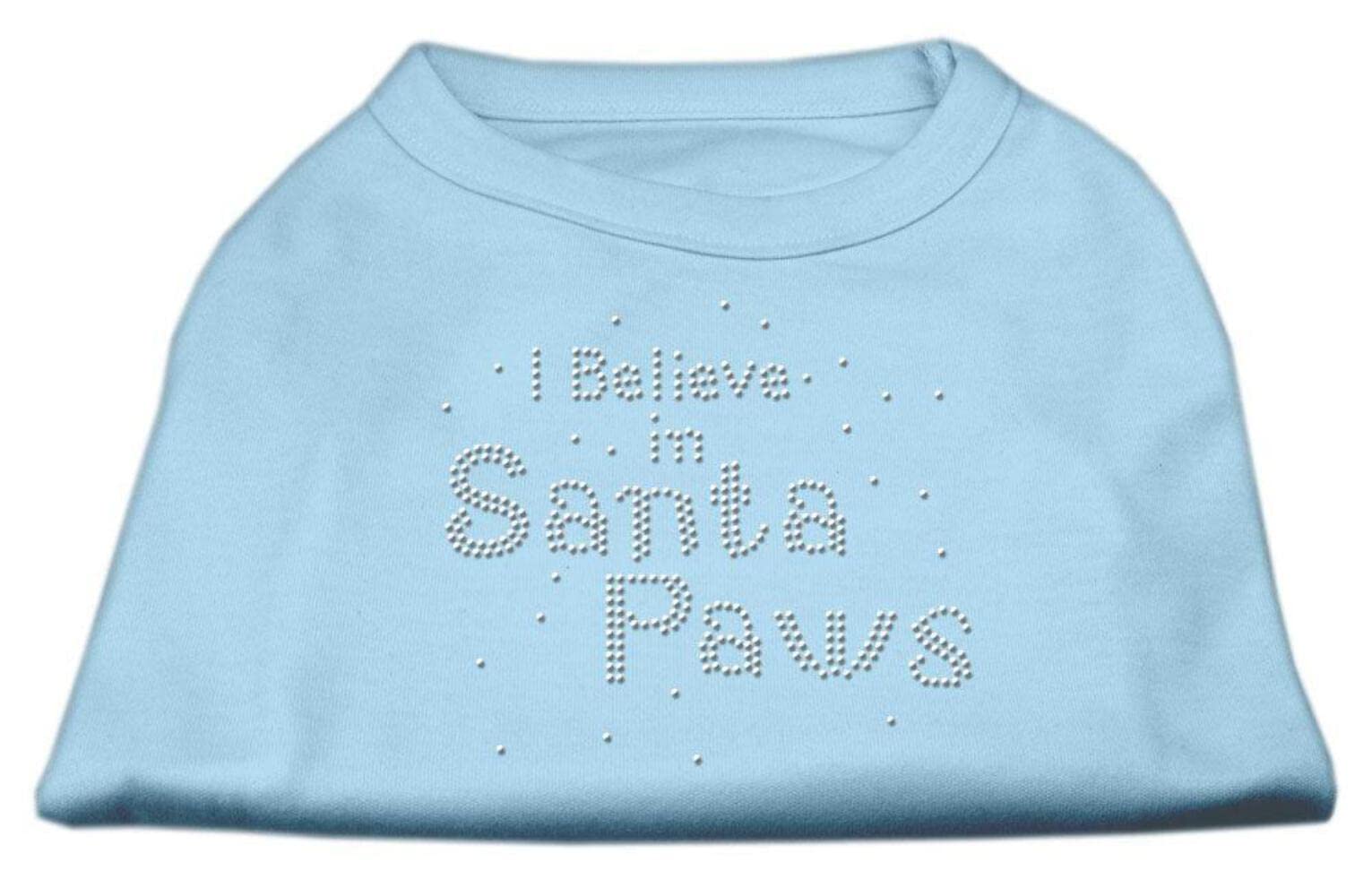 Mirage Pet Products 12-Inch I Believe In Santa Paws Print Shirt For Pets, Medium, Orange