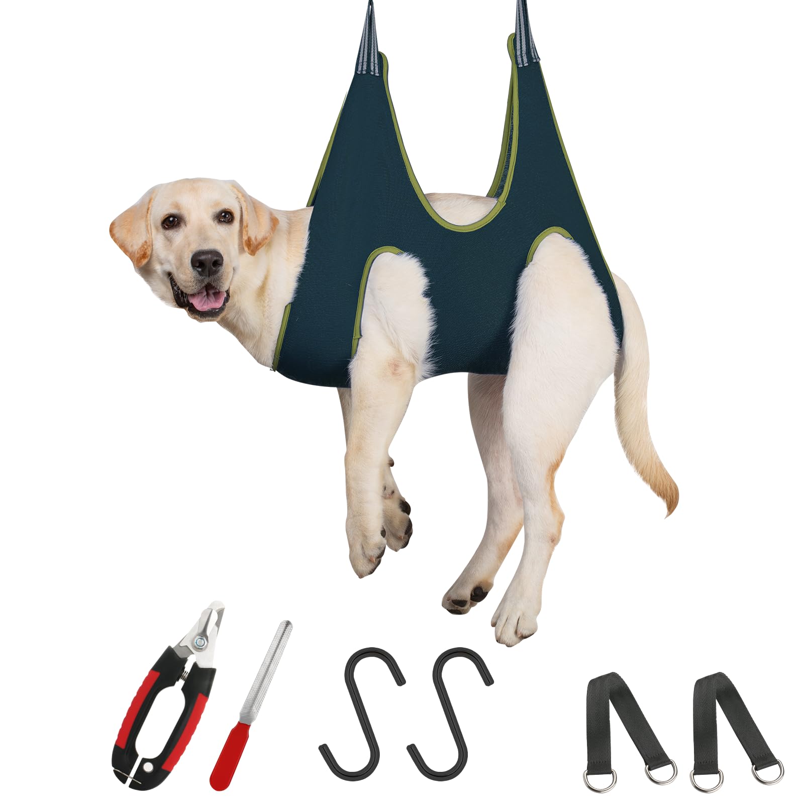 Guzekier Dog Grooming Hammock For Trim Nail, Dog Sling For Grooming, Dog Hammock Restraint Bag With Nail Clippers/Trimmer, Nail 