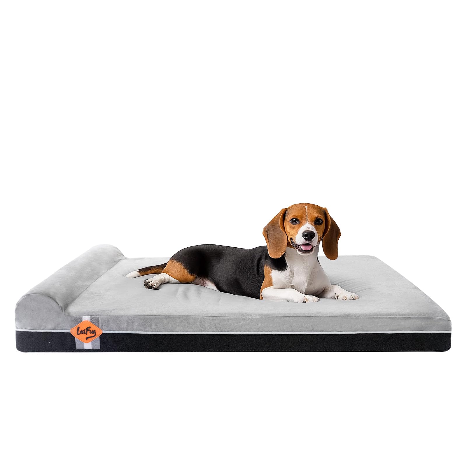 Laifug Orthopedic Memory Foam Extra Large Dog Bed With Pillow And Durable Waterproof Liner With Removable Washable Cover And Sma