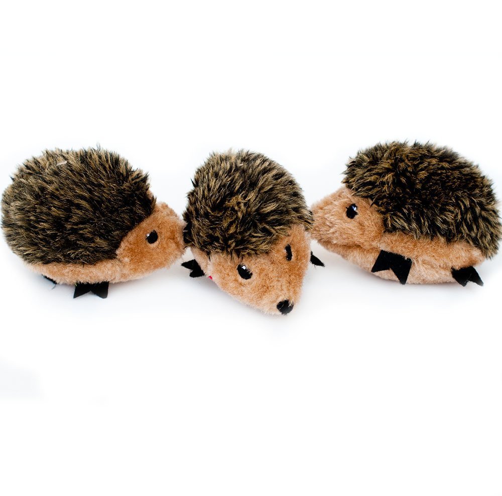Zippypaws - Woodland Friends Burrow, Interactive Squeaky Hide And Seek Plush Dog Toy - Chipmunk Miniz, 3 Pack