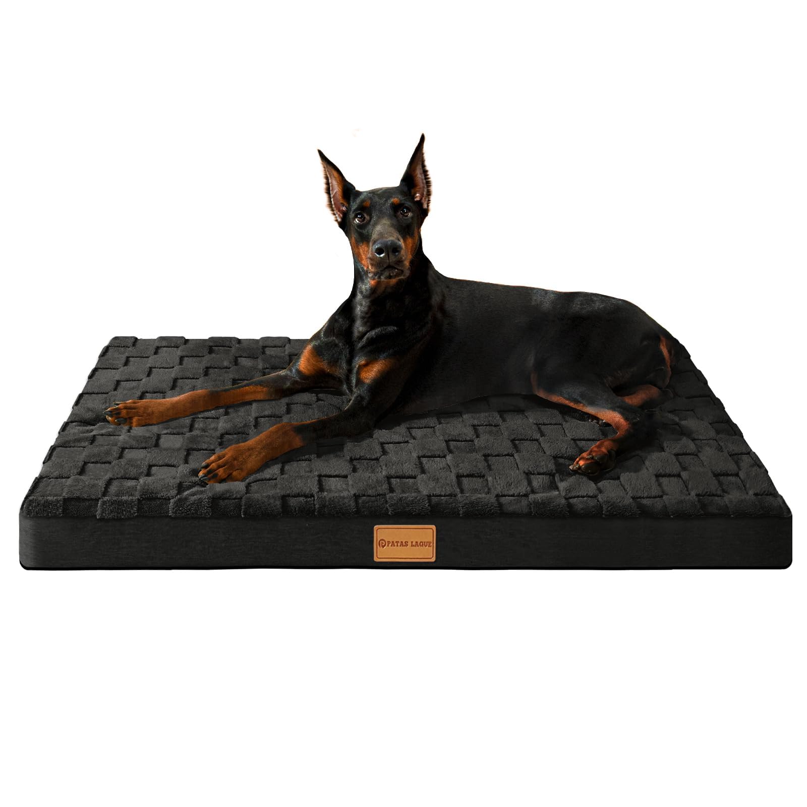 Patas Lague Orthopedic Dog Bed For Large Dogs, Waterproof Soft Warm Comfortable Egg Crate Foam Medium Pet Beds Mat With Removabl