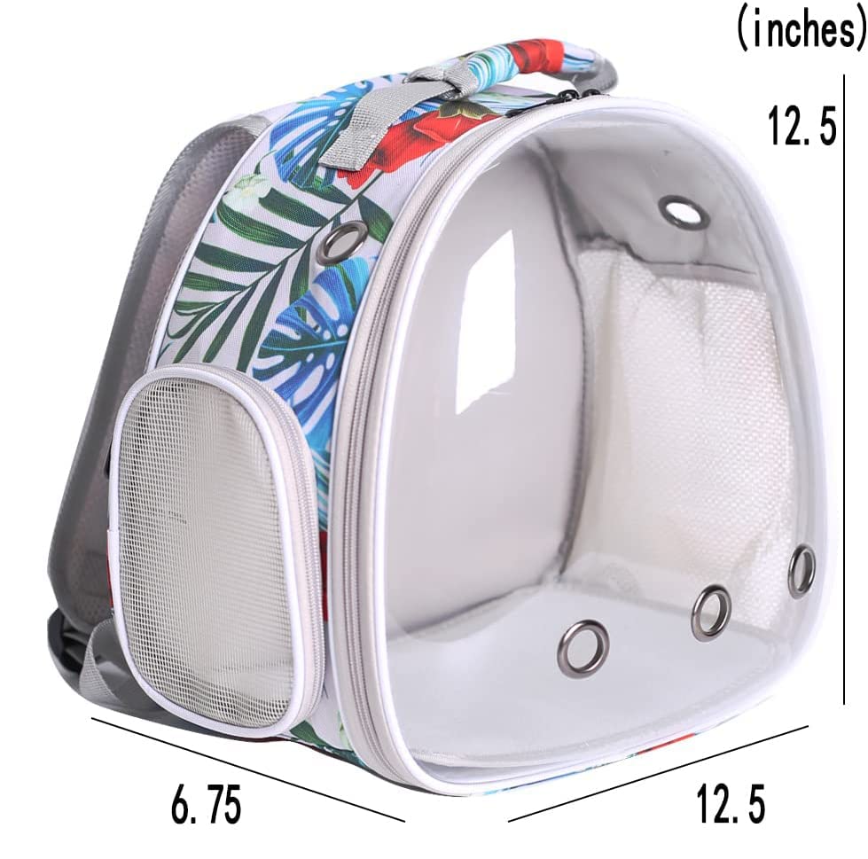 Orizzp Bird Carrier Backpack With Rope Perch, Portable Bird Travel Carrier Backpack (Multi-Colored, Bird Carrier)