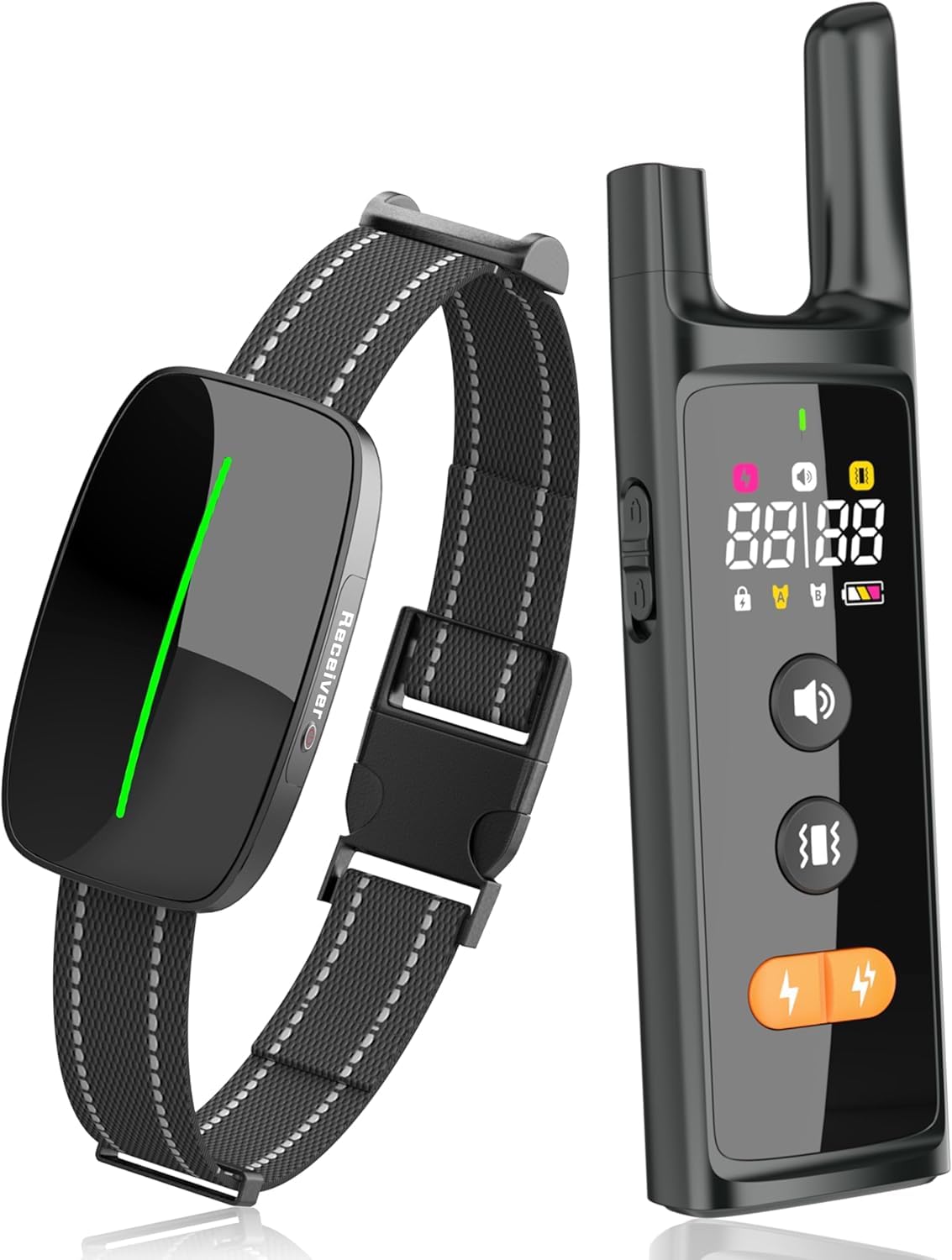 Dog Training Shock Collar 4000Ft Dog Bark Collar With Remote Ip67 Waterproof 4 Training Modes Beep Vibration Shock Light Mode Ma