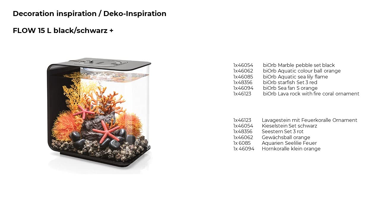BiOrb 46123.0 Lava Rock with Fire Coral Ornament Aquariums