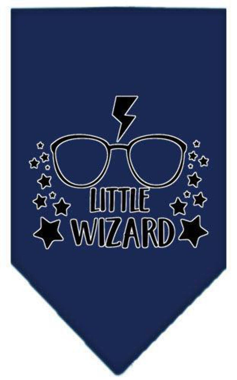 Mirage Pet Product Little Wizard Screen Print Bandana Navy Blue Small