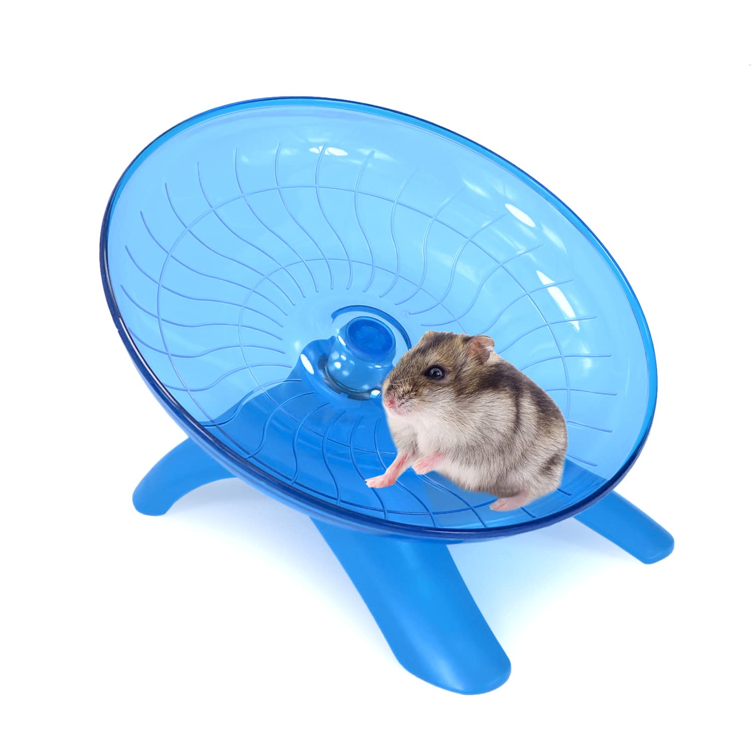 Hamster Wheel Hamster Flying Saucer Silent Exercise Wheel Running Wheel For Dwarf Hamsters Gerbil Mice Small Animals (Blue)