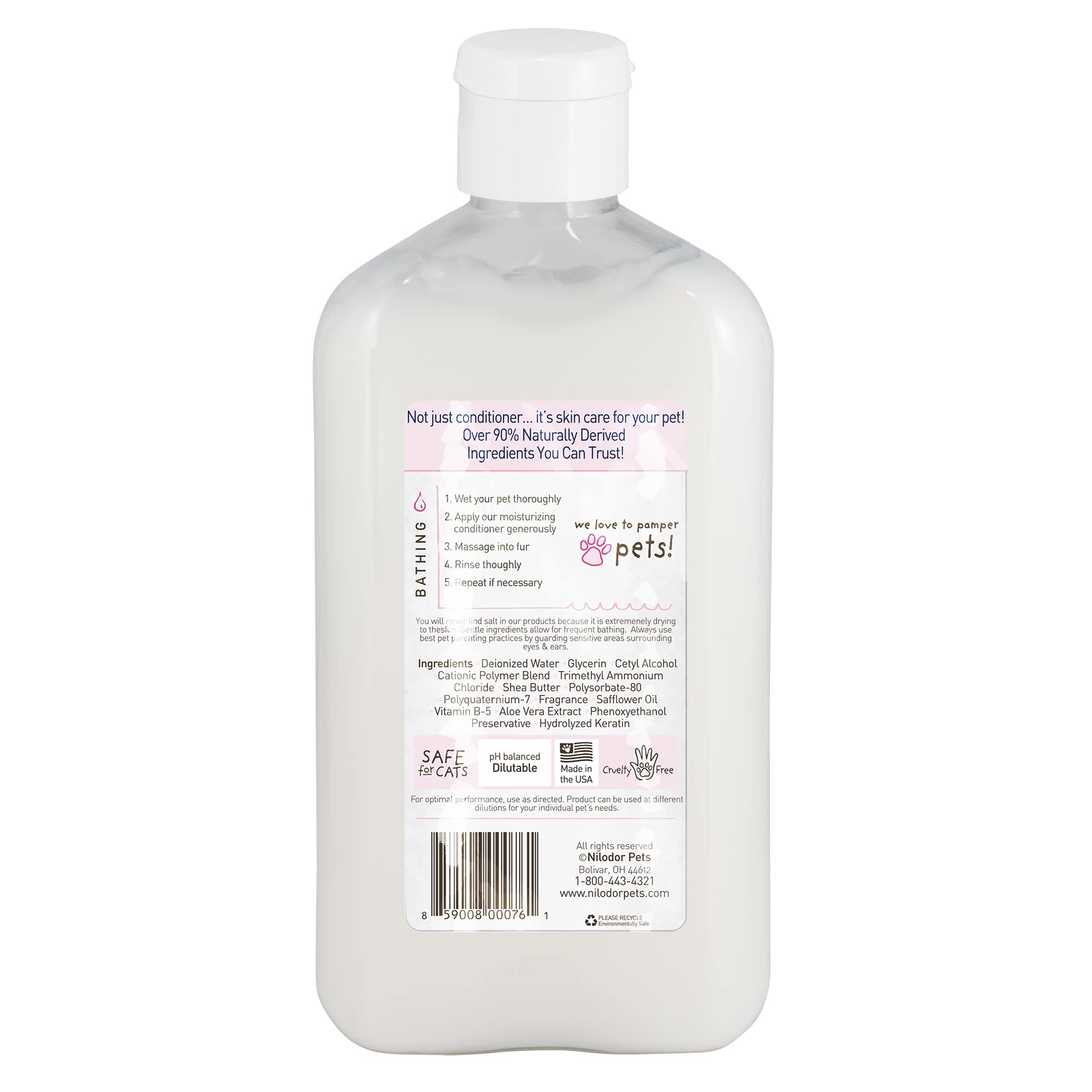 Bobbi Panter Nourishing Dog Conditioner - Detangles & De-Matts With Natural Safflower Oil, Keratin, Shea Butter, Aloe Vera For Fur, Sea Air Scent, 10:1 Concentrate, Made In The Usa, 14 Oz.