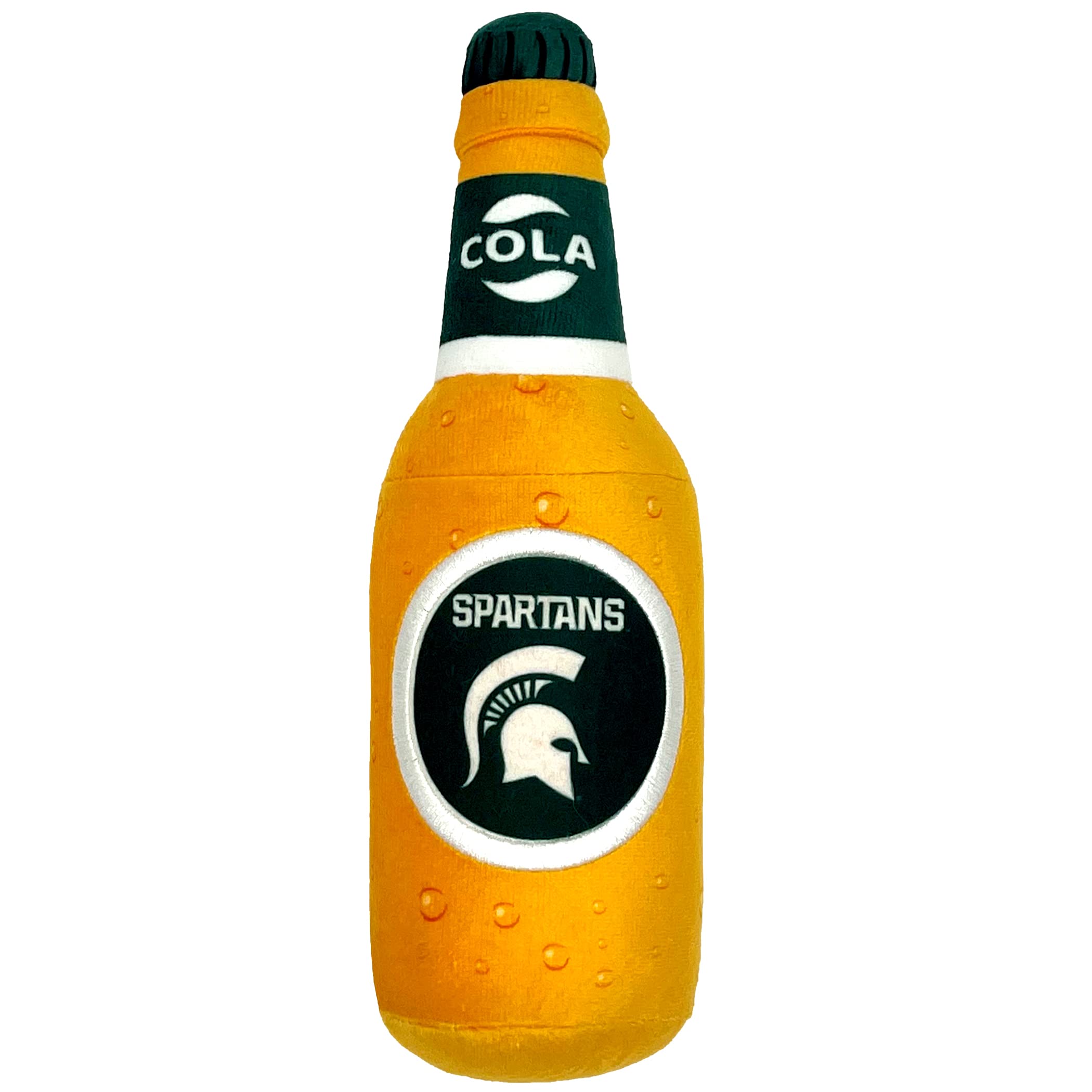 Ncaa Michigan State Spartans Beer Bottle Plush Dog & Cat Squeak Toy- Cutest Stadium Soda Bottle Snack Plush Toy For Dogs & Cats 