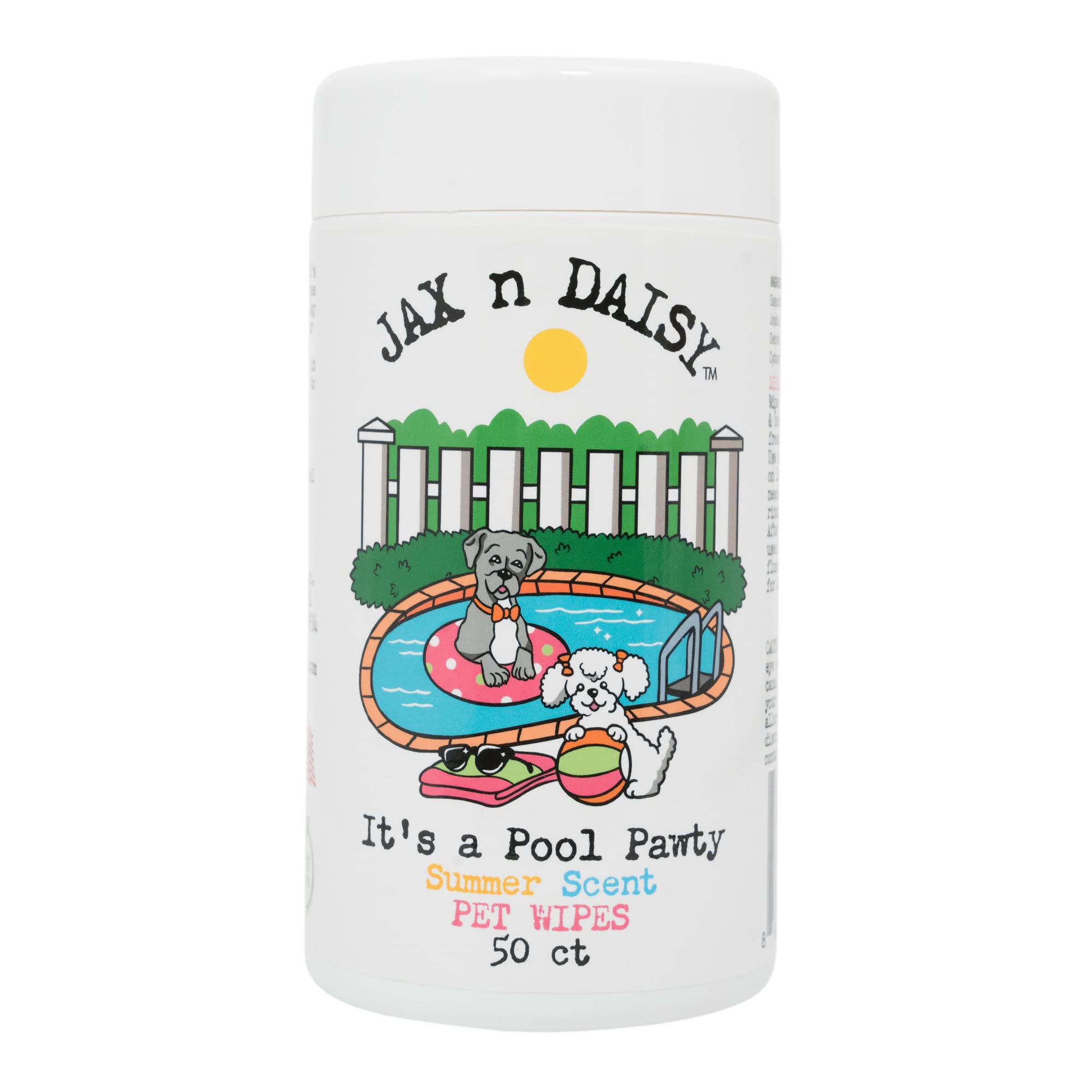Jax N Daisy Pool Pawty Summer Scent Pet Wipes Cat Dog Wipes Handy Pet Supplies Cleaning Products For Dogs Cats Dog Accessories P