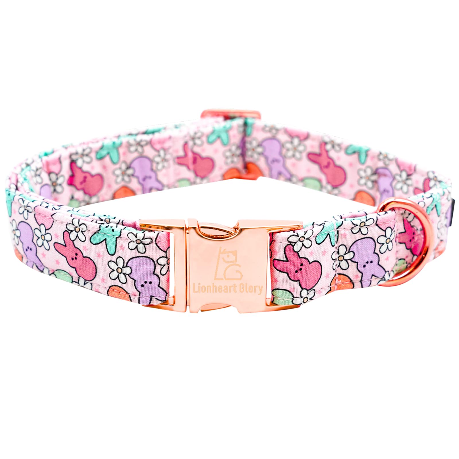 Lionheart Glory Easter Dog Collar Colorful Collar For Small Dog Collars Rabbits Print Dog Collars Spring Female Or Male Pet Gift