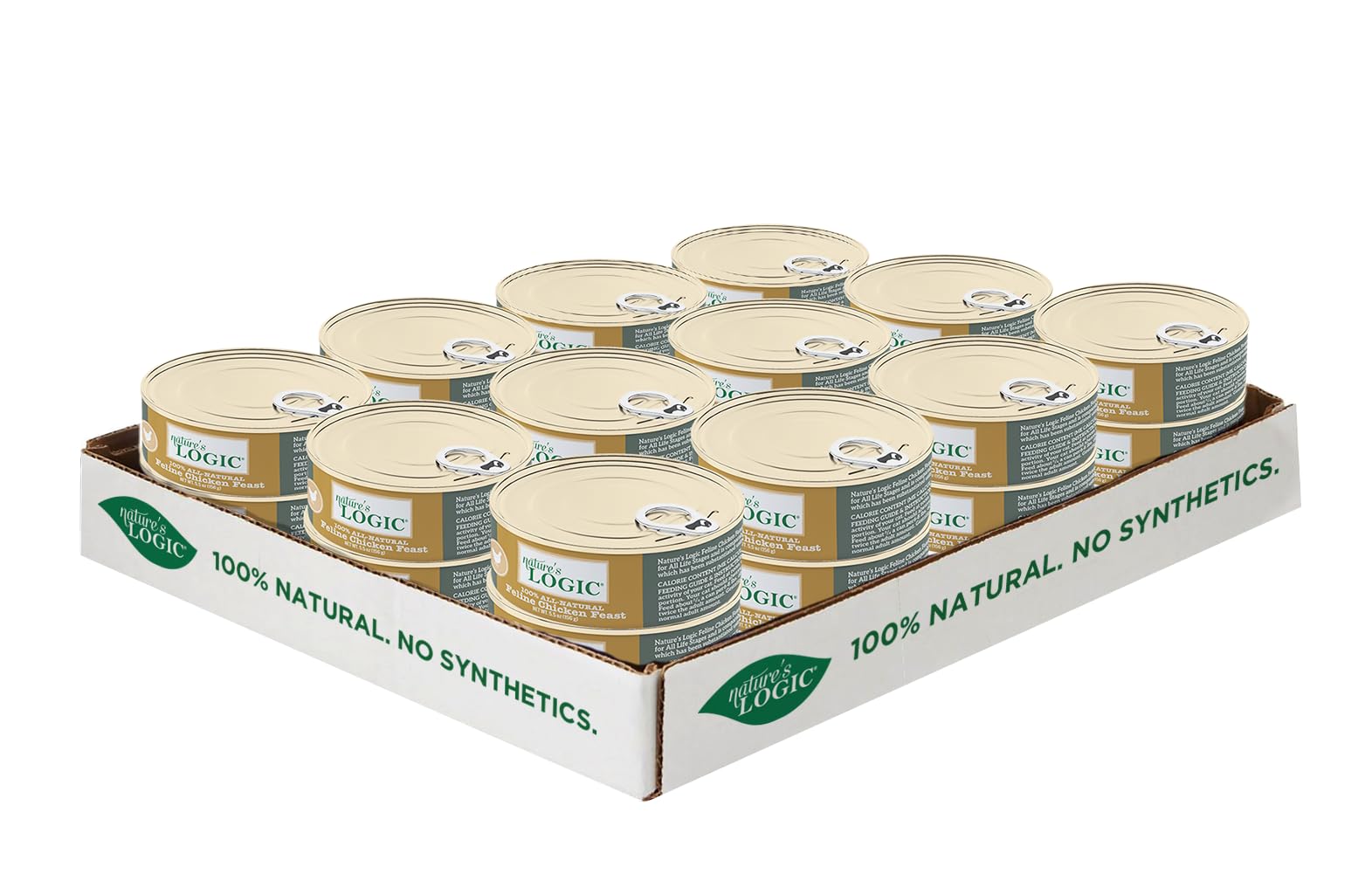 Natures Logic Wet Cat Food - Feline Chicken Feast 95% Animal Ingredients - No Synthetic Vitamins, Minerals or Artificial Additi