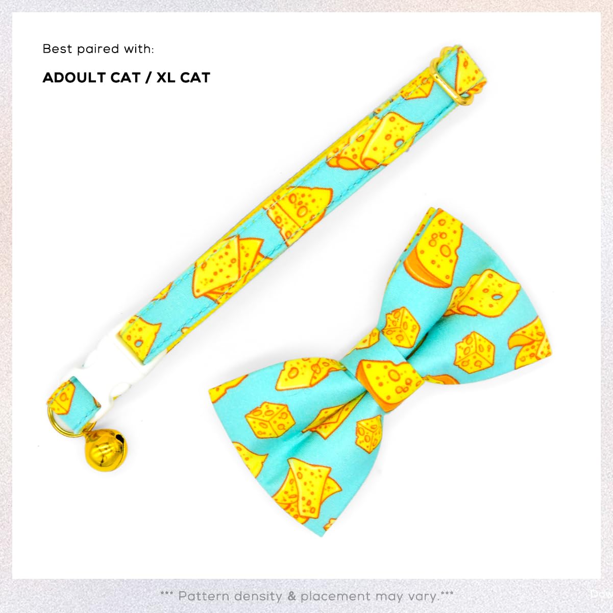 Hot Dog Cat Collar Bow Tie, Blue Cat Collar, Breakaway Safety Collars, Wedding/Birthday Cat Accessories, Adjustable Bowtie, Remo