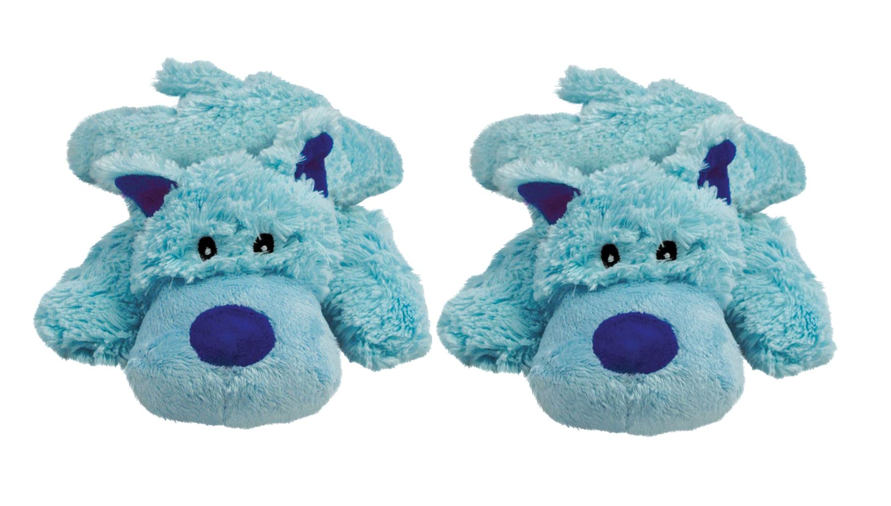 Kong Cozie Plush Dog Toys 2 Pack - Durable & Soft Squeaky Toys For Medium Dogs - Assorted Animal Characters (Baily The Blue Dog)
