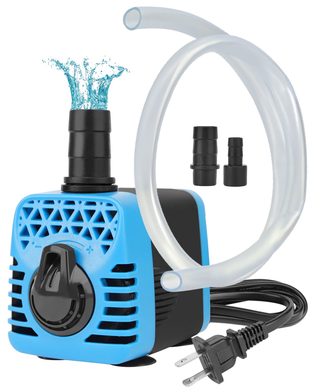 Aquamiracle 210Gph Aquarium Water Pumps (800L/H, 10W) Fountain Pump Pond Pump Submersible Water Pump With Flow Control & Hose For Fish Tank, Fountain, Waterfall, Filtration, Water Feature, Hydroponic