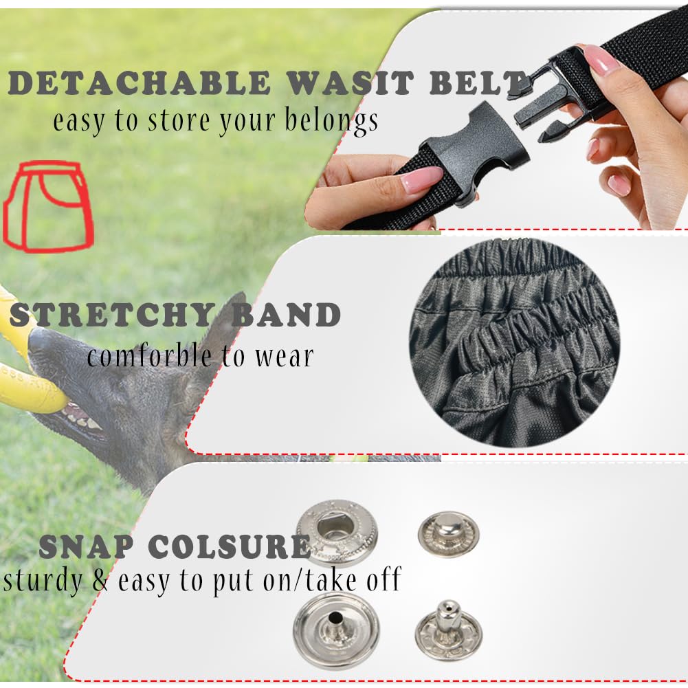 Suweisua Dog Trainer Vest For Men Women With Big And Deep Pockets, D-Ring, Dog Handler Waist Treat Pouch Apron Design Of Functio