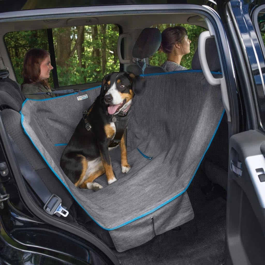 Kurgo Heather Half Hammock, Half Car Seat Cover For Pets, Car Hammocks For Dogs, Water-Resistant, 27.5' Wide (Heather Grey)