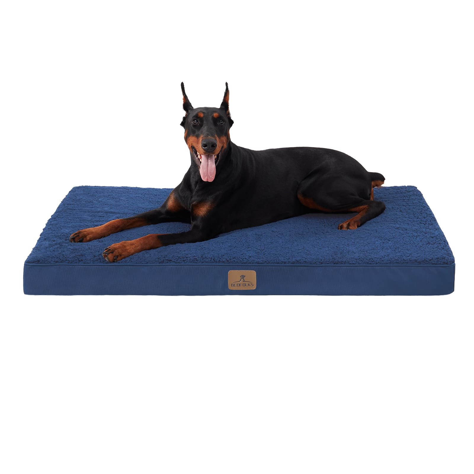 Bedfolks Orthopedic Dog Bed For Jumbo Dogs - Egg Foam Dog Crate Bed With Removable Waterproof Cover, Pet Bed Mat Suitable For Do