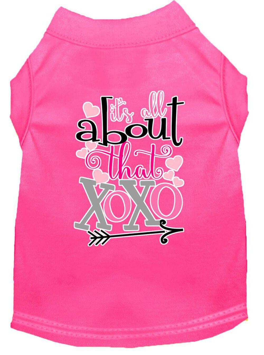 Pet Dog & Cat Shirt Screen Printed, &quot;All About That XOXO&quot; Baby Blue MD (6-10 lbs.)